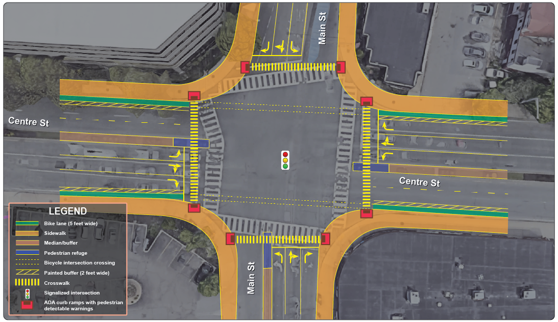 Figure 16
Proposed Improvements Conceptual Plan
Main Street and Center Street Figure 16
Proposed Improvements Conceptual Plan
Main Street and Center Street
